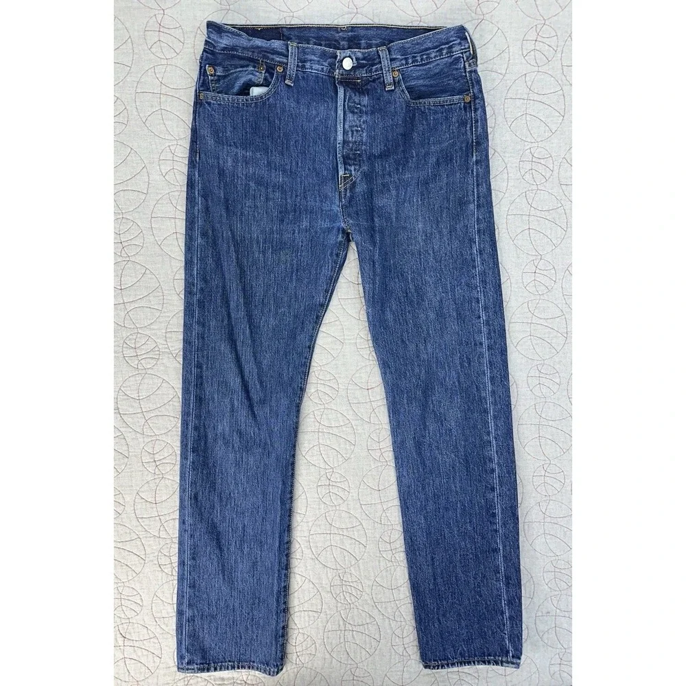 Levi's 501 XX Jeans Blue Wash Button Fly Straight / Men's 33x34
